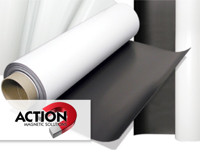 ACTION Magnet Print Material (White) - Magnetic Sheeting